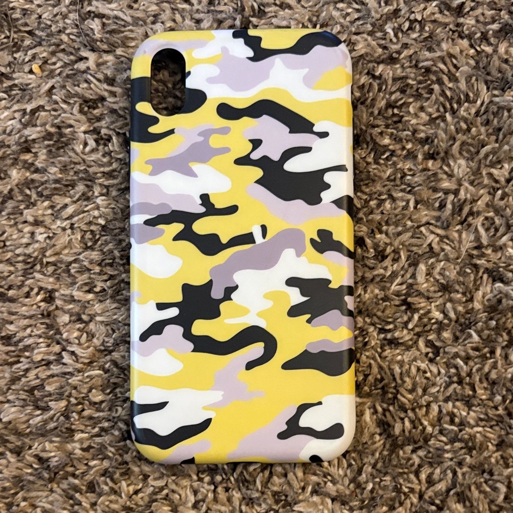 Camouflage Phone Case - Yellow, Black, White